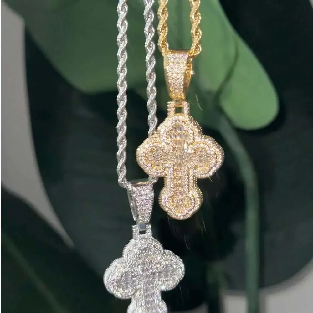 Silver Cross Pendant With Chain 6819